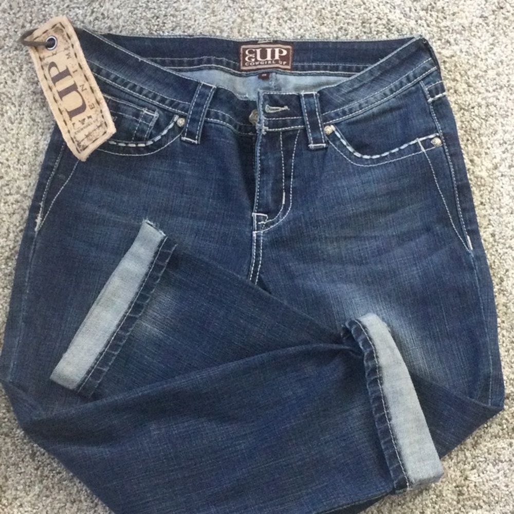 Cowgirl up denim capris